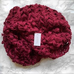 Francesca’s  burgundy knit infinity scarf